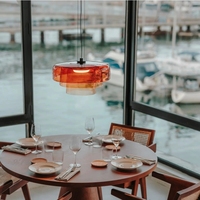 Lustre en verre coloré de style nordique, lustre pour restaurant, bar, chambre, îlot de cuisine, table, lustre LED, décoration d'éclairage domestique