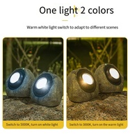 Nouvelles lampes solaires LED pour jardin, lumière de roche, IP65, étanches, petites lampes d'extérieur blanches pour cour, parc