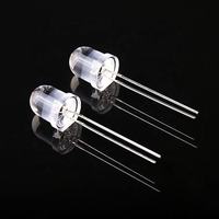 Juhong – led F8 F10 bicolore à trois longueurs d'onde, trou traversant, émetteur et récepteur RGB/IR, 8mm, 10mm