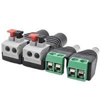 卸売DC Female & Male Jack 5.5*2.1ミリメートルConnector Plug Adapter Push Type Quick Power ConnectorためCCTV端子