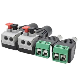 wholesale DC Female&Male Jack 5.5*2.1mm Connector Plug Adapter Push Type Quick Power Connector for CCTV terminals