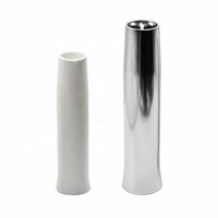 Support de canne à pêche ISURE en aluminium évasé avec insert en vinyle blanc, à souder, L: 10 po, Diamètre 1-7/8 po, Épaisseur 3 mm, Aluminium anodisé, Matériel marin