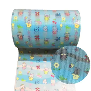 Diaper Waist Sticker Lamination Mesh Nonwoven Fabric Frontal Loop Tape For Baby Diaper Raw Materials Adult Diaper