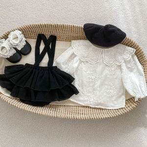 Busana baju anak perempuan, baju anak perempuan, baju katun Jacquard, baju bayi baru lahir, warna Solid, baju anak-anak - Product Image 1