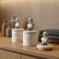 Statues de personnages et bougies aromatiques modernes faites à la main en cire de soja avec senteurs personnalisées pour la décoration de la maison et les cadeaux de fêtes