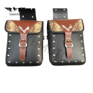 YHMOTO <b>Side</b> Saddlebag Satteltaschen for Harley Sportster XL 883 1200 Honda Kawasaki Suzuki Universal Luggage Tool <b>Bag</b> - Product Image 3