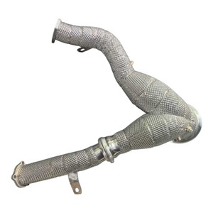 Tubería de Escape de Alto Flujo con Protección Térmica Vortex para Audi C8 A6 A7 55 TFSI 3.0T V6, Sistema de Tuberías de Escape de Acero Inoxidable - Product Image 3