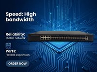 Switch Ethernet Fibre Géré, avec 6 ports SFP+ 1G/10G et 8 ports Ethernet 10/100/1000Base-T(X) + 24 ports SFP 1000Base-X - L2