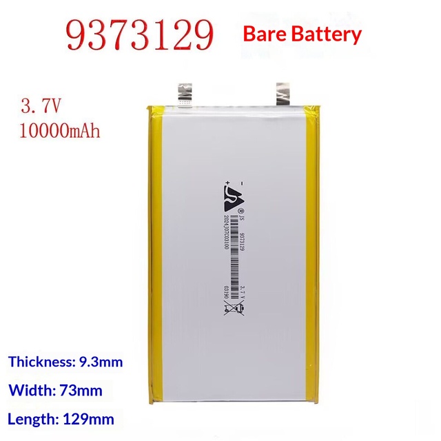 9373129 Polymer Lithium Battery 3.7V Cell 10000mAh Power Bank Tablet Device