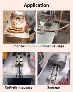 100 Section Par Minute Saucisse Nouage Machines Double Ligne Lavement Attachant Dispositif Porc Viande Dispositif De Remplissage - Product Image 2