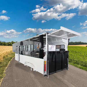 Remorques de luxe à trois essieux pour chevaux, 3 pièces, galvanisées à chaud, avec roues en alliage, pour la promotion des courses hippiques - Product Image 5