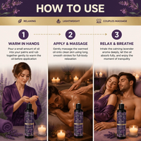 Huile de massage à la lavande aromathérapeutique OEM, non-OGM avec vitamine E, huile de jojoba et d'amande douce, huile de massage relaxante pour le corps, pour la maison et le spa
