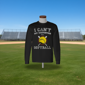 Camiseta de manga larga para padres de jugadoras de softbol, con la frase 'I Cant My Daughter Has' - Product Image 3