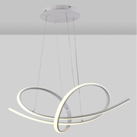 Lustre LED en forme de cœur blanc de luxe JACKSUN, lampe suspendue en aluminium, gradation avec télécommande pour restaurant, lumière de table à manger