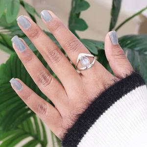High Quality Elegant Moonstone Sterling Ring Design with Smooth Polish Stylish Look Perfect for Women Wedding Party Jewelry Gift - Product Image 1