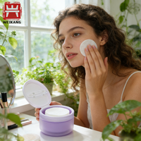 Contenant de soin de la peau K-Beauty avec pince intégrée, pot écologique rechargeable pour tampons de toner