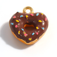 SUMMLY Vente en gros Collection de breloques 3D en alliage, motifs mignons et adorables (donut, crème glacée, ours), étanches et hypoallergéniques, pour la fabrication de bijoux