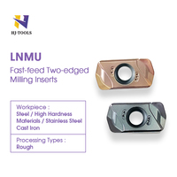 Pièces de tournage et de fraisage CNC, plaquettes de fraisage en carbure LNMU0303ZER-MU8125, revêtement PVD/CVD, dureté 3800HV, OEM personnalisé
