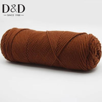 Benang Rajut Tebal Lembut 8 Ply Bahan Katun Buatan Tangan untuk Kerajinan DIY, Cocok untuk Tas, Syal, Topi