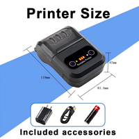 Printer Thermal Terintegrasi Mini 58mm Portabel USB untuk Android IOS Windows Mac Retail Restoran