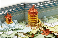 Bloc-notes 3D personnalisé en papier, calendrier 3D, bloc-notes artistique 3D, bloc-mémo 3D personnalisé pour cadeau souvenir d'entreprise