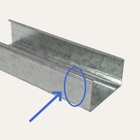 Accessoires pour plaques de plâtre : Montants métalliques, rails, profilés en C/U et profilés de fixation pour cloisons sèches