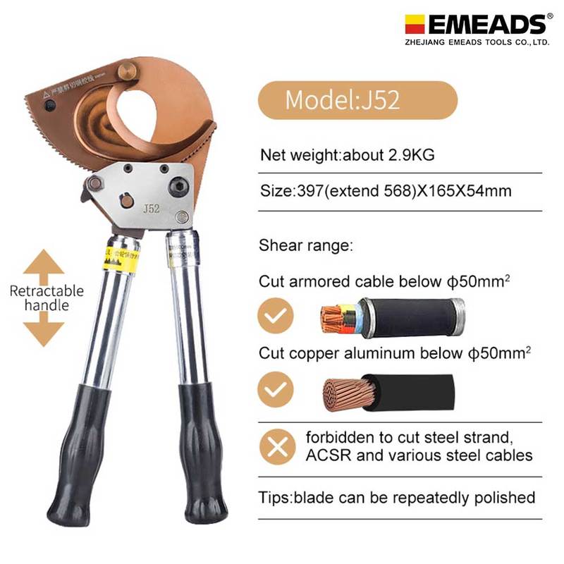 Emeads J13 Manual Ratchet Type Cable
