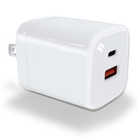 Chargeur rapide GaN double port 35W/30W PD 3.0 pour écouteurs, montre connectée, téléphone portable, chargeur mural avec ports USB Type-C