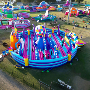 LilyToys <span class=keywords><strong>Castillo</strong></span> Inflable, Parque de Diversiones Inflable de PVC para Adultos, Pista de Obstáculos para Saltar - Product Image 1