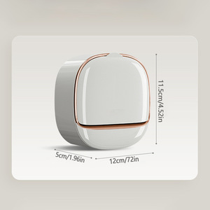 Jabonera de pared moderna y hermosa, superventas, caja de almacenamiento de jabón plegable de lujo con diseño de drenaje y hebilla adhesiva - Product Image 5