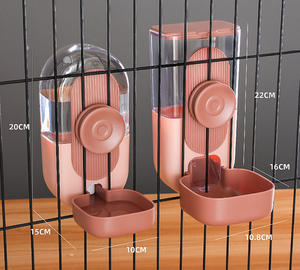 Nuovo piccolo animale Pet gabbia appeso bottiglia di acqua bevitore e mangiatoia per il <span class=keywords><strong>cane</strong></span> criceto coniglio gatto - Product Image 5