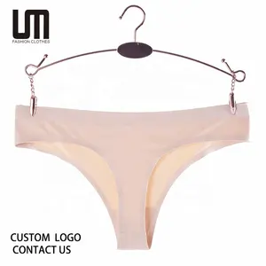 Liu Ming 2024 Sexy Women's Seamless T Shaped Thong Panties Low Cut Thin Solid Cotton Underwear Hot Low-Rise Knitted Adult