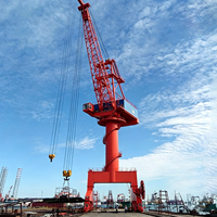 Grue portuaire à haut rendement, largement utilisée dans les ports et les voies navigables, avec une capacité de levage du crochet de 40 tonnes, 60 tonnes, 80 tonnes