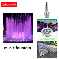 Fuente Musical Interactiva Inteligente de Acero Inoxidable DMX512 Programable con Control por Voz y Chorro Alto para Espectáculos en Plazas