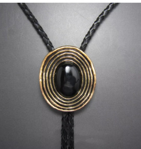 <span class=keywords><strong>Cravate</strong></span> <span class=keywords><strong>bolo</strong></span> personnalisée en alliage de diamant, style européen et américain, mode occidentale, avec boucle en cuir personnalisée - Product Image 3