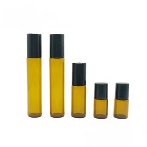 Flacons à bille en verre miniatures rechargeables de 1 ml pour huiles essentielles, parfums et cosmétiques - Product Image 5