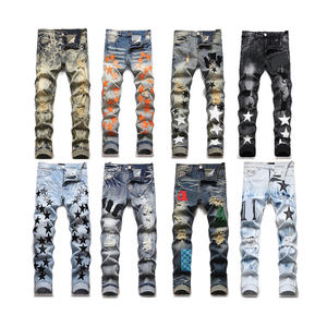 Jeans <span class=keywords><strong>de</strong></span> <span class=keywords><strong>Moda</strong></span> Urbana <span class=keywords><strong>para</strong></span> Hombre, Jeans con Estampado 3D, <span class=keywords><strong>Pantalones</strong></span> Hip-hop <span class=keywords><strong>para</strong></span> Hombre, Corte Ajustado, Estilo Punk, Jeans <span class=keywords><strong>de</strong></span> Diseñador - Product Image 3