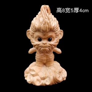 Figura de Madera de Melocotón de Sun Wukong, Rey Mono, Decoración Mitológica para Coche, Artículo de Mano, Juguete Unisex, Estatua - Product Image 2