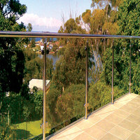 Support de balustrade en acier inoxydable, avec pinces, pour escalier/balcon, balustrade en verre trempé, 3 tailles