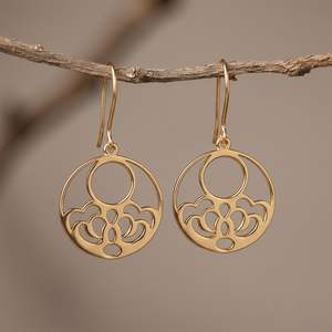 Boucles d'oreilles pendantes en laiton doré style bohème pour femmes et jeunes filles, nouvelle collection, petites boucles d'oreilles tendance, bijoux d'anniversaire - Product Image 3