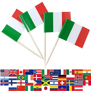 Wholesale Cheap Price Paper Material Italy <strong>Flag</strong> Toothpicks Small Mini Stick 2.5*3.5 cm Country Picks for Party Decoration <strong>Cake</strong> - Product Image 3