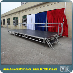Structure de scène modulaire en aluminium 10m x 6m rectangulaire noire, installation rapide, sans soudure, pour affichage scénique - Product Image 4