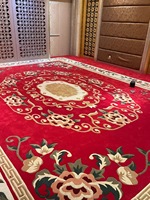 Tapis en laine floral néo-zélandais moderne fait à la main doux confortable ignifuge résistant aux taches pour les salles de banquet d'hôtel 5 étoiles