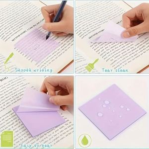 Transparent Self-Adhesive <b>PET</b> Sticky Notes Waterproof Repositionable Correction Notes Essential Back-to-School Reminders - Product Image 3