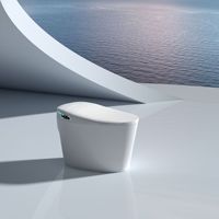 Toilette intelligente de luxe légère intégrée à usage domestique avec capteur et ouverture automatique du couvercle siège de la cuvette carrée Super Vortex de l'hôtel