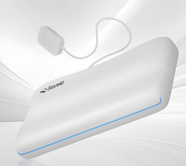 Anti-Snore Pillow Pro Inflatable Modern Fabric AI Smart Sleep Algorithm for Bedroom
