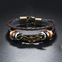 Bracelet de manchette en cuir chauve-souris d'Halloween pour hommes bijoux de vampire d'Halloween personnalisés