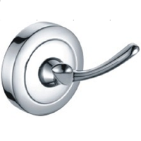 Porte-serviettes mural simple incurvé fin en chrome poli avec base dissimulée, idéal pour salle de bain et hôtel moderne