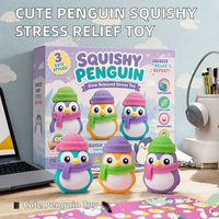Jouet Squishy Pingouin Mignon, Jouet Anti-Stress à Presser Doux, Ornement de Bureau Portable