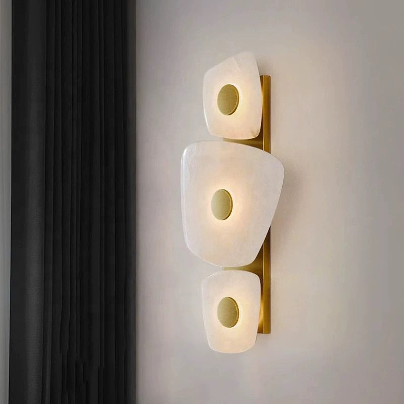 Modern 3D LED Art Wall Sconce – Luxury Marble Decorative Wall Lamp - View 4
